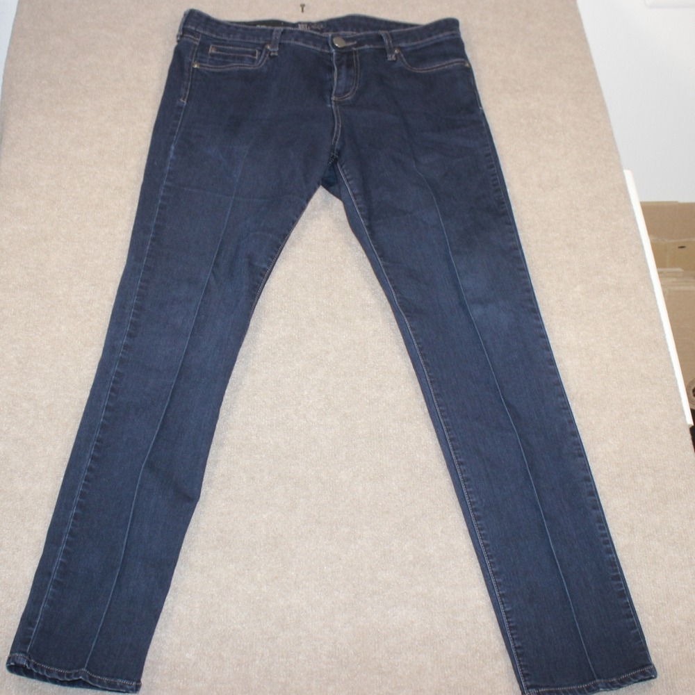 Kut from the Kloth Womens Size 12 Dark Wash Skinny Jeans Indigo Slim Fit Denim